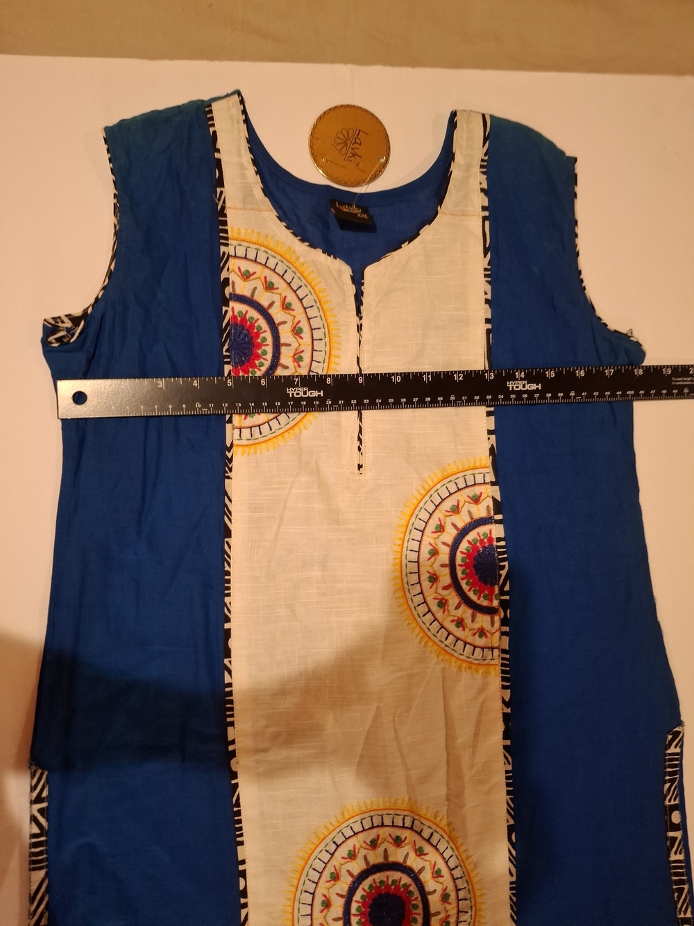 Boho Sleeveless Embroidered Medallion Dress - Picture 10 of 14
